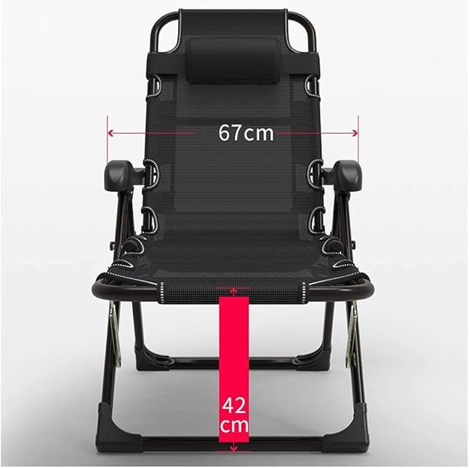 Lounge Outdoor Folding Reclining Sun Lounger Zero Gravity Chair for Beach Patio Garden Camping Super Wide 67CM Deck Chair with Adjustable Backrest