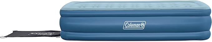 Coleman: SupportRest Plus: 16 Twin Airbed - Handheld A/C Pump Double-High Inflatable Mattress Storage Bag Water-Resistant PVC Indoor-Outdoor