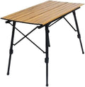 Outdoor Folding Table Wood Grain Aluminum Alloy Egg Roll Large Lifting Portable Camping Plate