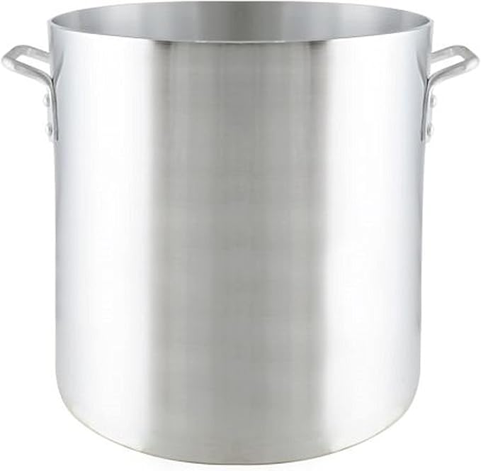 TrueCraftware- 60 qt. Heavy-Duty Aluminum Stock Pot with Riveted Handles- Multipurpose Cookware Pot Large Stockpot Stew Simmering Pots for Pasta Soup Seafood Stock Home Restaurant Catering