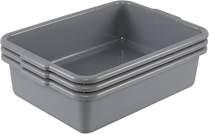 13 Liters Commercial Bus Tub Plastic Utility Tote Box/ Wash Basins Set of 3
