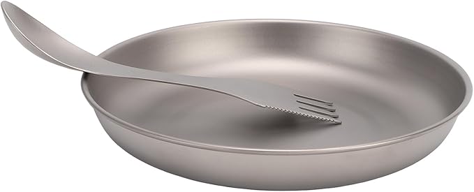Dinnerware Sets Ti Camping Tableware Set Lightweight 3 in 1 Utensil Combo for Outdoor Hiking Travel Picnic