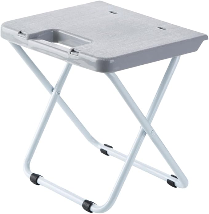 Portable Folding Stool Small Anti-Skid Plastic Garden Chair Compact Lightweight Balcony Camping Seat for Outdoor Hiking and Travel