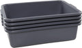 13 Liter Commercial Bus Tubs Plastic Shallow Plastic Tub Set of 4
