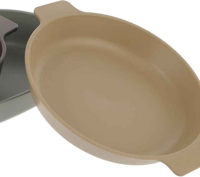 Toyvian Portable Plastic Dinnerware Set Lightweight Camping Plates and Bowls Kit Reusable Picnic Dishware with 3 Small Plates and 3 Single-Handle Bowls for Outdoor Travel