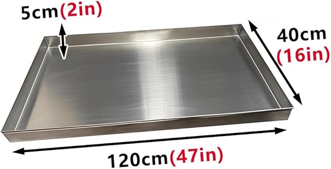 Durable Condensate Drain Pan for Air Conditioners &amp Hot Water Heaters - Perfect Size Drip Tray for Under Sink Use - Prevent Water Damage &amp Leaks120x40cm(47x16in)