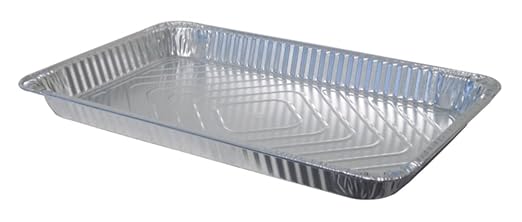 Durable Packaging Aluminum Steam Table Pans Full-Size Shallow-175 Oz. 1.69 Deep12.81 X 20.75 50/carton