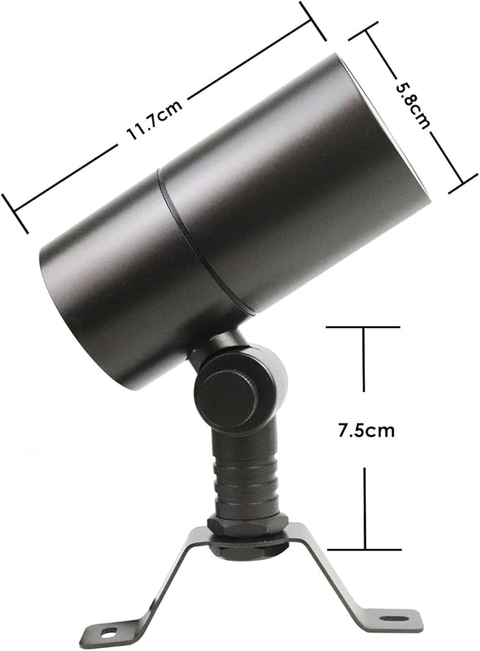 Cheopha 12V Outdoor Low Voltage Landscape Down Light Replaceable 5W MR16 LED Bulb (2700K Warm White) IP65 Waterproof Aluminum Spotlight for Tree Garden Lawn and Yard Lights 1-Pack