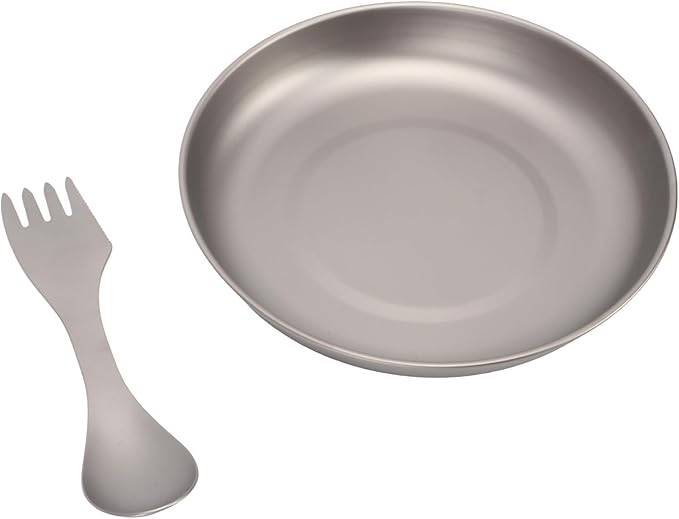 Dinnerware Sets Ti Camping Tableware Set Lightweight 3 in 1 Utensil Combo for Outdoor Hiking Travel Picnic