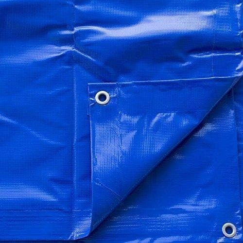 Heavy Duty Tarp 100% Waterproof 12mil Thick PVC Vinyl Tent Tarp for Camping Multi-Purpose Thick Protective Cover Weather Proof Heavy Duty UV Resistant 15 Feet x 15 Feet Blue