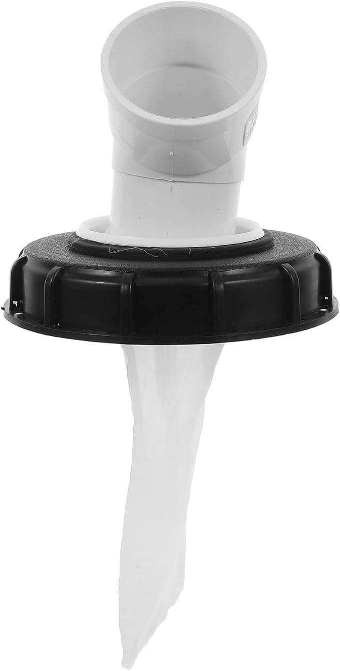 Homoyoyo Ibc Tote Plastic Lid with 163mm Filter Screen Waterproof Ibc Tank Cover Compatible for Rainwater and Chemical Storage Industrial Plastic Ton Barrel Cap Accessory