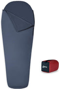 Litume Velvet Velour Sleeping Bag Liner Add Up to 14°F/ 8°C Mummy Sleeping Sack Backpacking Camping Traveling Hotel Hostal Lightweight Sleep Sack with Drawstring Hood E625