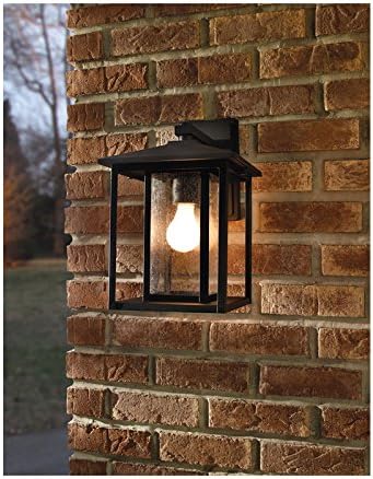 Generation Lighting 88027-12 Hunnington One - Light Outdoor Wall Lantern Outside Fixture Black