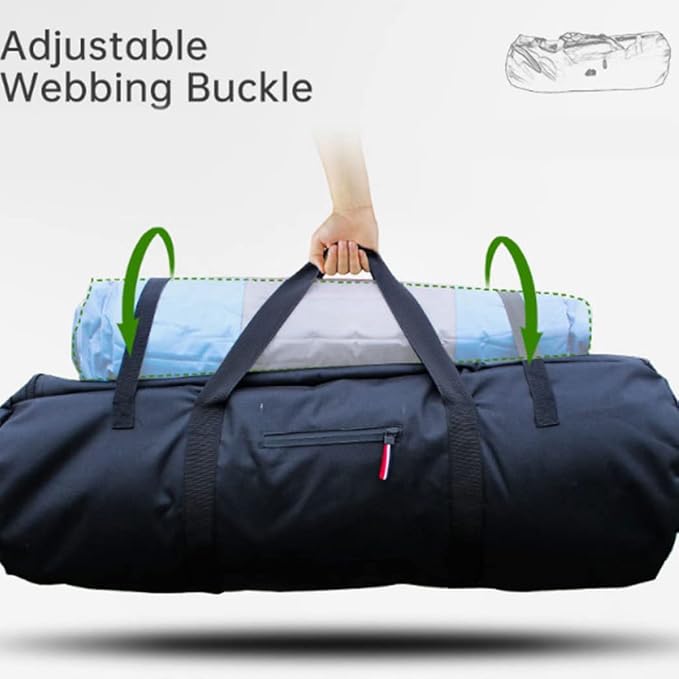 1PC Tent Bag Waterproof Zipper Duffel Bag with Handles 35x12x12 Inch 20KG Heavy Loading Foldable Anti-Theft Camping Tent Storage Bag Carrying Case.