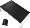 Mini Folding Camping Table with Carrying Bag Portable Lightweight Foldable Beach Table Outdoor Furniture for Garden Backyard Black