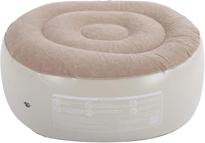 Inflatable OttomanRound slothful StoolPortable PVC Inflatable Soft air Chair seat for Garden and Camping Fitness and Sports