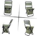 BESTonZON 1pc Multifunctional Outdoor Folding Fishing Chair Insulated Storage Bag and Backrest Portable Camping Seat for Fishing Hiking and Travel