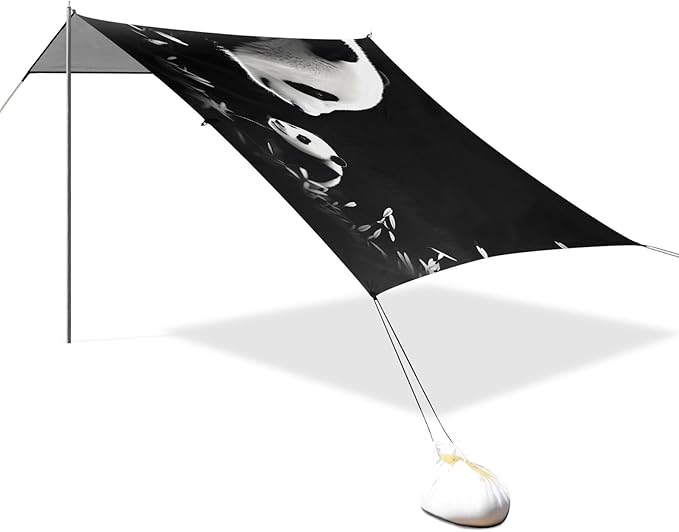 Cute PandaCamping Sun Shelters 9.2 x 10.5 FT Beach Canopy Tent Sun Shade with Carrying Bag for Camping Trips Fishing Backyard Fun or Picnics 21340722