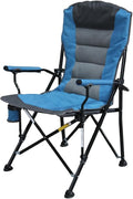 Caravan Sports High Back Deluxe Padded Folding Chair with Extra Wide Backrest Padded Seat Armrests &amp Cup Holder Portable Outdoor Camping Chair with Carry Bag for Sports Tailgating &amp Travel
