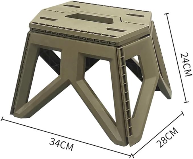 Portable Folding Fishing Stool Plastic Foldable Camping Stool with Handle for Outdoor Hiking and Fishing for Adults