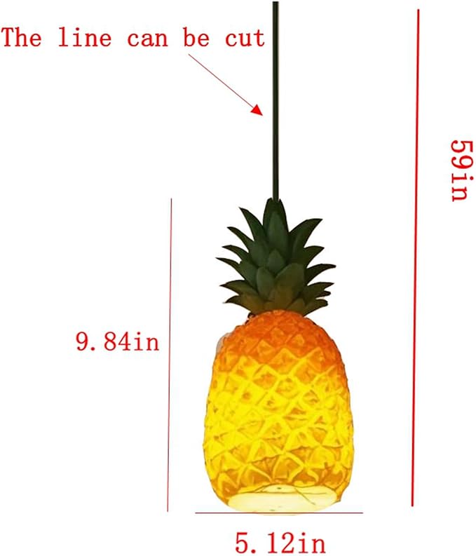Pineapple ChandelierModern Chandelier Adjustable Height E26 Modern Industrial Resin Materials are More TransparentSuitable for Kitchen·RestaurantBedroomBarCafeteria