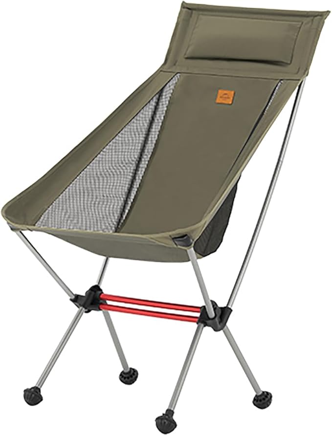 Naturehike Camping Chair Foldable with Storage Bag Outdoor Portable Chair for Adults Lightweight Supports 330lbs Backpacking Chair for Fishing Hiking Beach Lawn