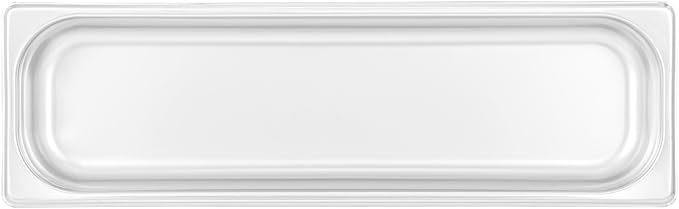 Restaurantware Long Hotel Pan 1 Count 1/2 Size Anti-Jam 2.5â€ Deep Freezable 24 Gauge Stainless Steel Steam Pan - Lid Sold Separately for Use in Commercial Kitchens and Catering Events