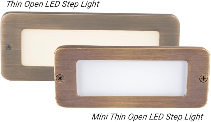 VOLT Cast Brass 12V 3W 2700K Warm White Mini Thin LED Outdoor Step Light (20 Lumens) for Low Voltage Landscape Lighting