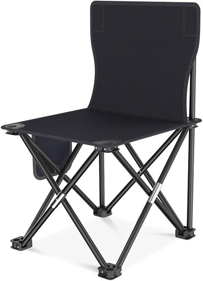 Rayberro Outdoor Lounge Deck Chair Portable Folding Chair Patio Dining Chairs Camping Chair Oxford Cloth Foldable Chairs for Garden Backyard Lawn Black