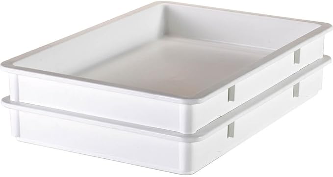 Cambro Polypropylene Pizza Dough Boxes 3 Deep 6PK White DB18263P-148