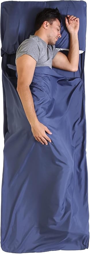 Sleeping Bag Liner - Adult Sleep Sack &amp Travel Sheets for Hotel - Travel Sleep Sack Camping Sleeping Bag Liners for Cold Weather