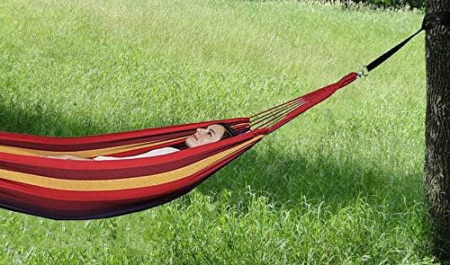 Trekmate Breathable Cotton Fabric Canvas Single Person Brazilian Hammockfor Camping Outdoors Gear Backpack Hiking HuntingBackyard