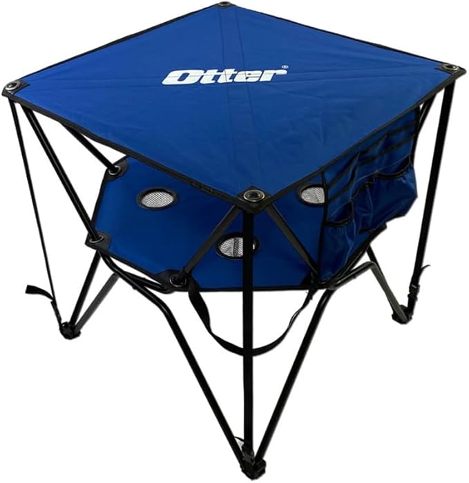 Rhino Otter Deluxe Double Decker Outdoor Folding Table 201622 Blue 37 x 12 x 9