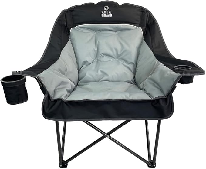 Oversized Folding Camping Chair - Portable and Comfortable 400 lbs. Weight Capacity - Perfect for Camping and Outdoor Activities