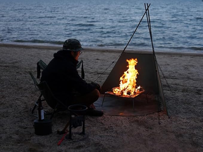 DOD Fire Break - Camping Stove Windscreen - Folding Camp Stove Windscreen with Storage Bag - Lightweight Camping Fire Wind for Outdoor Camping Picnic Cooking