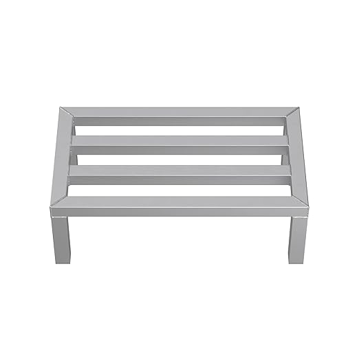 24'' x 14'' x 8'' Aluminum Welded NSF Certified Dunnage Rack - 1300 lb. Capacity for Restaurant Storage Warehouse Garage