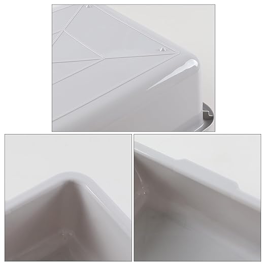 25 L Plastic Commercial Bus Tubs Restaurant Bus Boxes Gray 4 Packs
