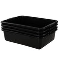 Asking 4-Pack Plastic Commercial Bus Box 13 L Utility Bus Tub Black