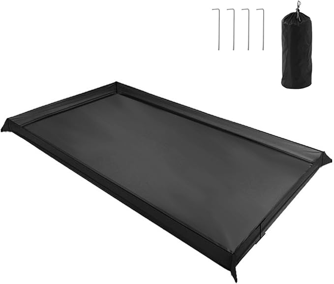 Tent Footprint Waterproof 210D Oxford Cloth Ground Sheet with Bathtub Floor for Camping Hiking Outdoor Use(200x120cm)