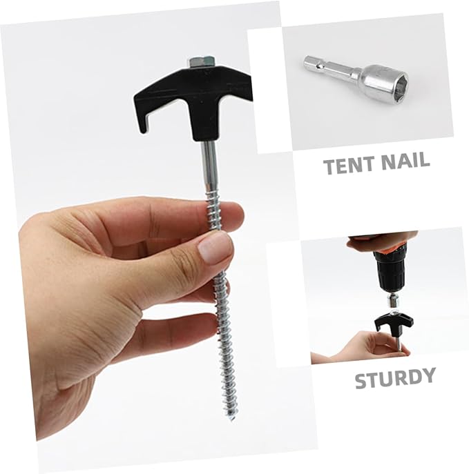 1Set Heavy Duty Tent Stake Camping Pegs for Canopies Easy to Drive Pull Out Durable Ground Anchors for Tents Tarps and More