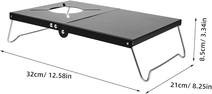 BESPORTBLE Camping Table Adjustable for Outdoor Grill BBQ Side Table for Garden Patio and Use