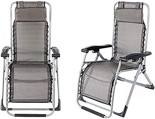 Deck Chair FoldingFoldichair Campichair Garden Chairs Portable Breathable Sun Lounger for Garden Beach Pool/Khaki