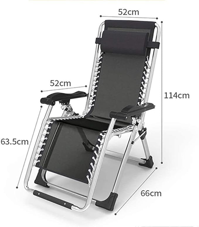Sun Lounger Reclining Chairs Office Lunch Break Chair Portable Folding Lounge Chair Breathable Adjustable Balcony Leisure Backrest Sun Chair Outdoor Camping Beach ChairLoad 200 KgLength 178 Cm