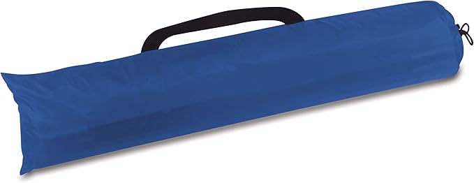 PICNIC TIME Cove Portable Beach Tent Fully-Assembled Pop Up Tent Beach Shade and Sun Shelter Instant Outdoor Shade with Carrying Bag and UPF50+ UV Protection (Blue with Gray Accents)