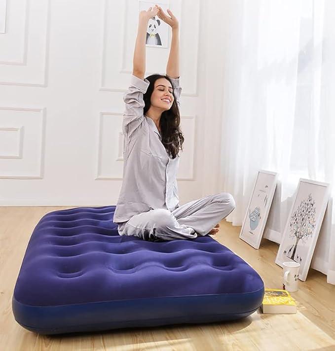 DIMAR GARDEN Single Size Air Mattress Inflatable Camping Bed Sleeping PadInclude Hand Pump