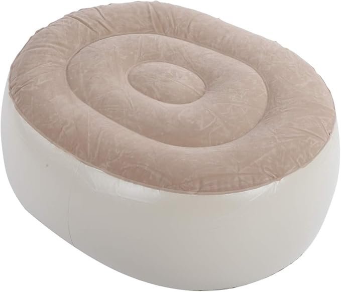 Inflatable OttomanRound slothful StoolPortable PVC Inflatable Soft air Chair seat for Garden and Camping Fitness and Sports