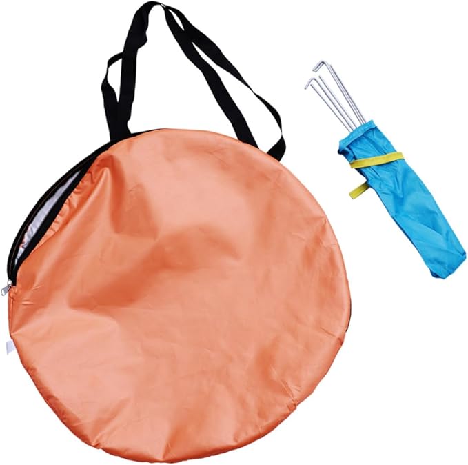 Portable Instant Tent Sun Shelter Automatic Pop Up Beach Canopy with Design for Outdoor Camping Orange Yellow UV Protection Easy Setup Rugged Structure