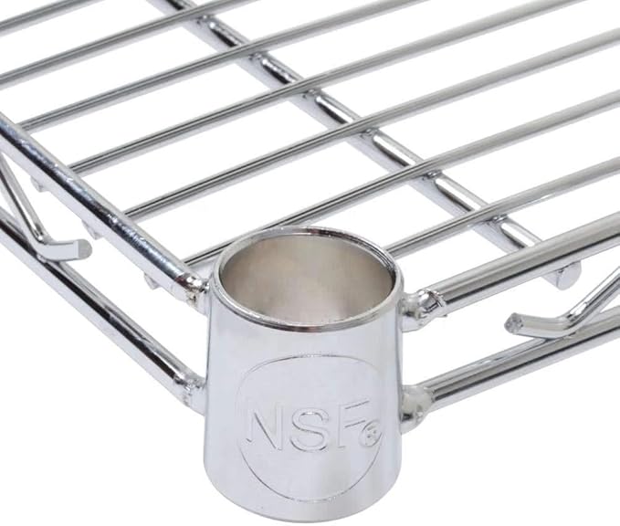 21 Deep x 24 Wide x 74 High 6 Tier Chrome Wire Shelving Kit | NSF Commercial Storage Rack Unit