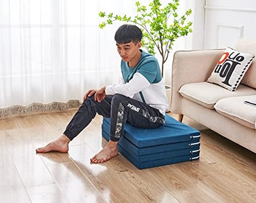 Folding Camping Cot for Adults Heavy Duty Outdoor Bed with Carry Bag Layer Travel Camp Cots Portable Cot Extra WideThick Four-Folding MattressGuest Mattress with Removable CoverSoft Singl