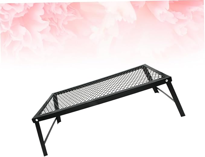 Iron Portable BBQ Mesh Table Outdoor Furniture Camping Picnic Desk Easy Foldable Sturdy Iron Material